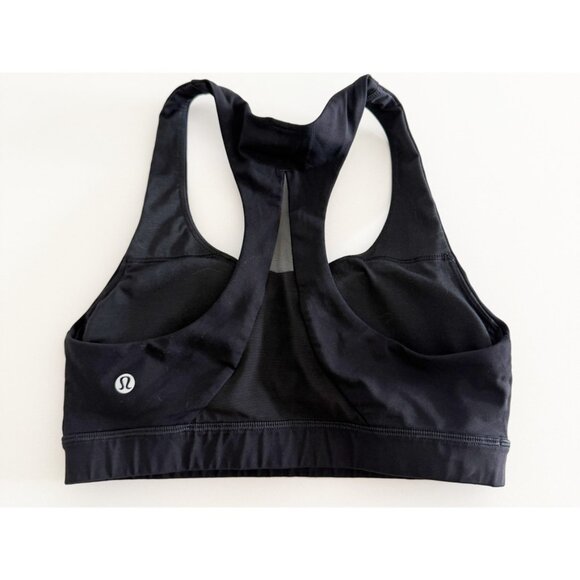 Lululemon Women's Training Invigorate Black Mesh Racerback Sports Bra Size 6 - Picture 5 of 15